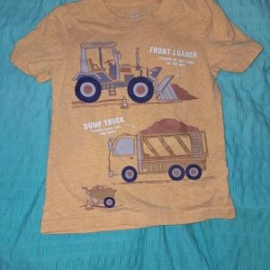 Carters Boy Yellow Construction Graphic T-Shirt Size 4T